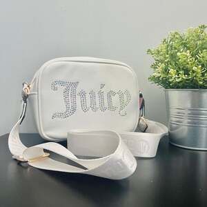 Juicy Couture White Rhinestone Crossbody Bag Glamrock New with Tag
